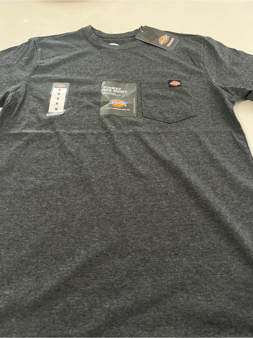 NWT Dickies Men’s Charcoal Pocket T-Shirt 100% Cotton
